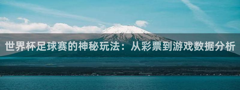 足球世界杯时间:世界杯足球赛的神秘玩法:从彩票到游戏数据分析